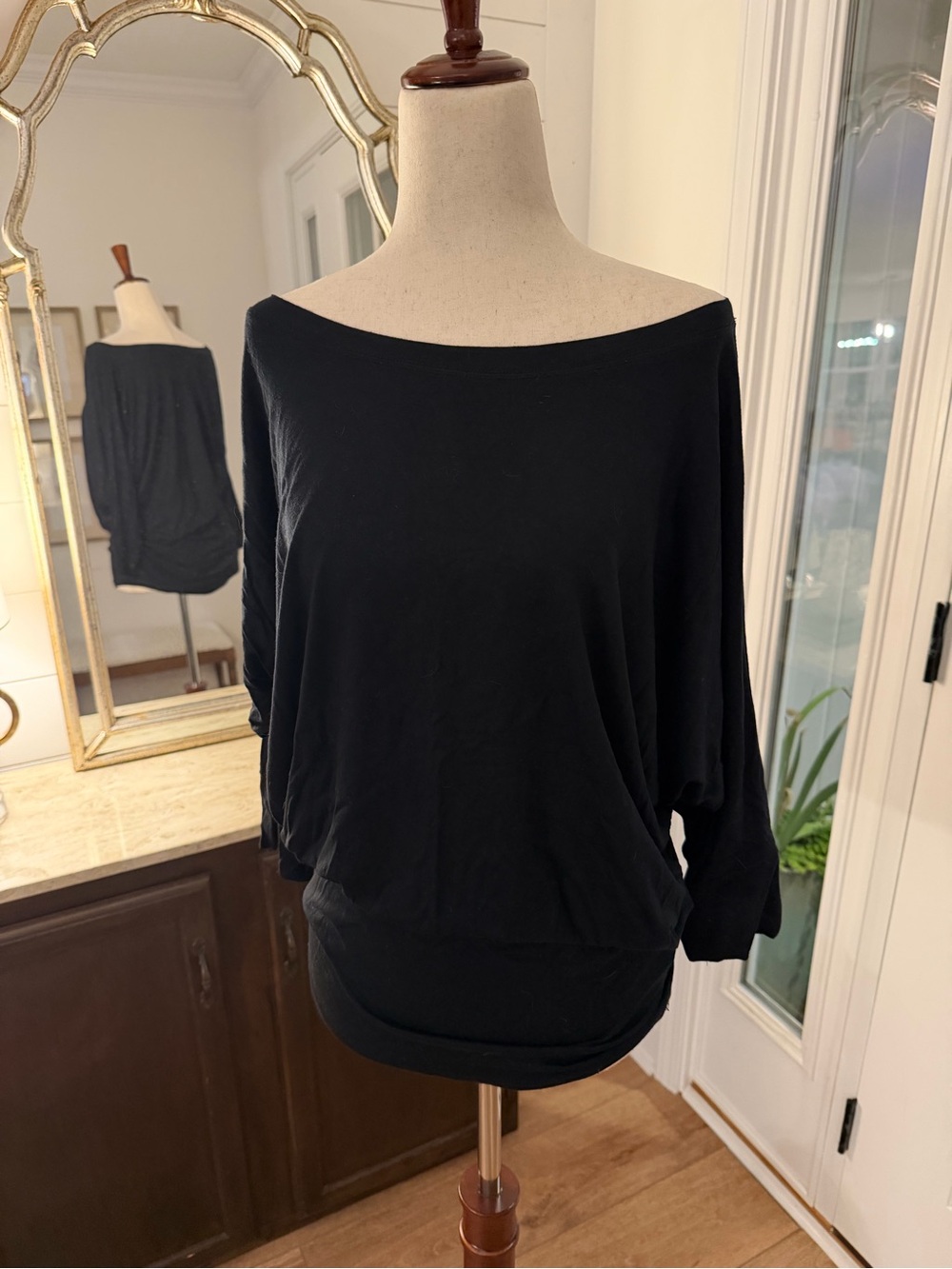 Karlie Black Boatneck Dolman Top